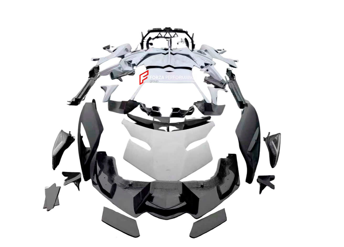DRY CARBON CONVERSION BODY KIT for LAMBORGHINI AVENTADOR LP700 2011 - 2016 upgrade to VENENO LP750

Set includes:

Front Lip
Front Fenders
Headlights
Front Hood / Bonnet
Roof
Side Skirts
Rear Quarter Panels
Rear Hood/ Bonnet
Rear Fender Flares
Rear Wing Spoiler
Rear Bumper
Rear Diffuser
Exhaust Catback

Material: Dry Carbon

NOTE: Professional installation is required.