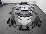 DRY CARBON CONVERSION BODY KIT for LAMBORGHINI AVENTADOR LP700 2011 - 2016 upgrade to VENENO LP750

Set includes:

Front Lip
Front Fenders
Headlights
Front Hood / Bonnet
Roof
Side Skirts
Rear Quarter Panels
Rear Hood/ Bonnet
Rear Fender Flares
Rear Wing Spoiler
Rear Bumper
Rear Diffuser
Exhaust Catback

Material: Dry Carbon

NOTE: Professional installation is required.