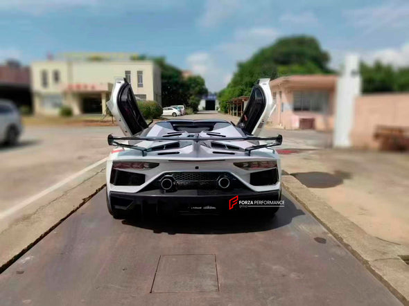 DRY CARBON CONVERSION BODY KIT for LAMBORGHINI AVENTADOR LP700 LP720 LP750 to LP770 SVJ

Set includes:

Front Bumper Assembly
Side Skirts
Side Skirts Add-ons
Rear Engine Cover
Rear Wing Spoiler With Base
Rear Bumper
Rear Diffuser
Door Panels