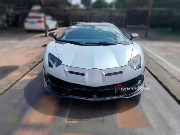 DRY CARBON CONVERSION BODY KIT for LAMBORGHINI AVENTADOR LP700 LP720 LP750 to LP770 SVJ

Set includes:

Front Bumper Assembly
Side Skirts
Side Skirts Add-ons
Rear Engine Cover
Rear Wing Spoiler With Base
Rear Bumper
Rear Diffuser
Door Panels