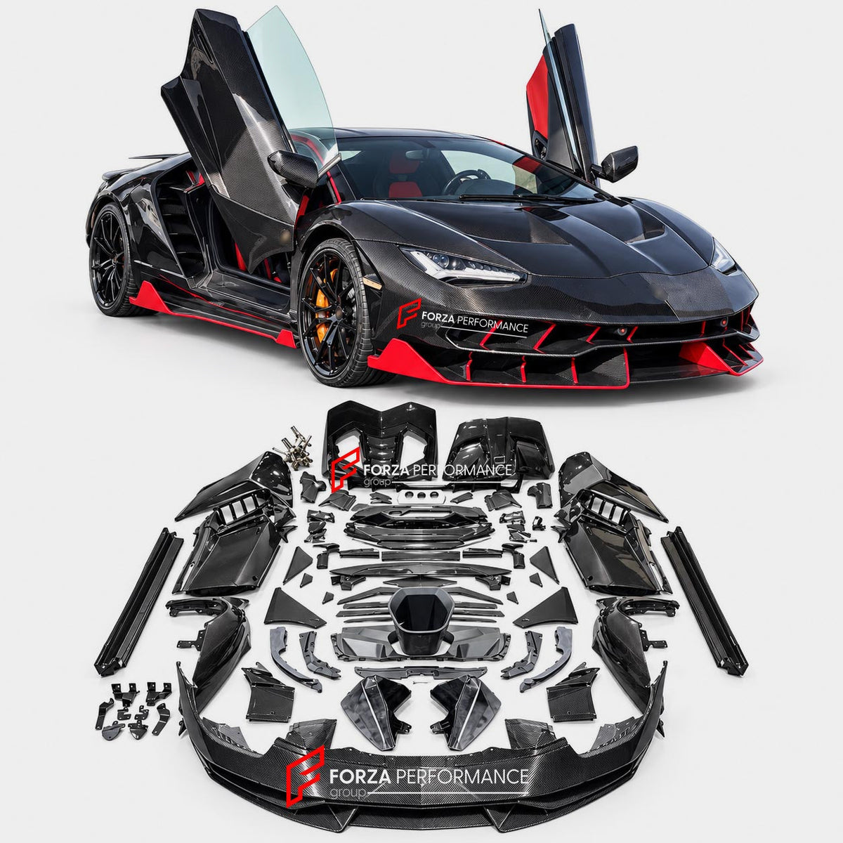 DRY CARBON CONVERSION BODY KIT for LAMBORGHINI AVENTADOR LP700 LP720 LP750 2017 UPGRADE TO CENTENARIO Forza Performance custom fit buy Centenario style design