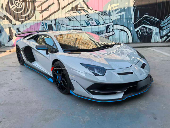 Dry Carbon Fiber Conversion Body Kit For Lamborghini Aventador LP700 LP720 LP750 Upgrade to LP770 SVJ  Set include:  Front Bumper Assembly Side Skirts Side Skirts Add-ons Rear Engine Cover Rear Wing Spoiler With Base Rear Bumper Rear Diffuser Door Panels Material: Dry Carbon  NOTE: Professional installation is required