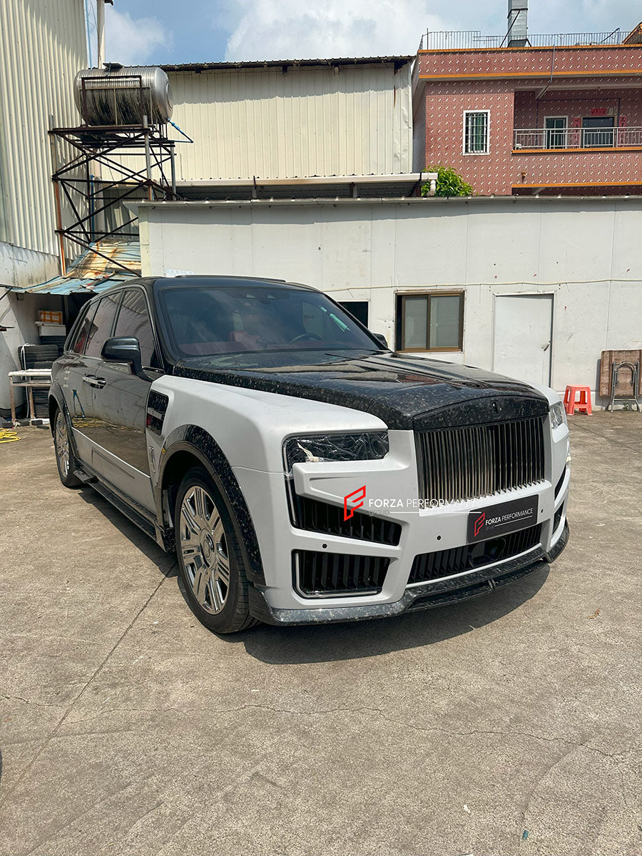 DRY CARBON CONVERSION BODY KIT for ROLLS-ROYCE CULLINAN SERIES 1 2018 - 2025 upgrade to SERIES 2 FACELIFT



Set includes:

Front Lip
Front Bumper
Front Bumper Meshes

Headlights
Front Grille Frame
Hood / Bonnet
Front Fenders
Fenders Flares
Door Covers
Side Skirts
Roof Spoiler
D-Pillar Panel
Rear Trunk Spoiler
Rear Panel
Rear Bumper
Rear Diffuser
Exhaust Tips
Material: Dry Carbon
