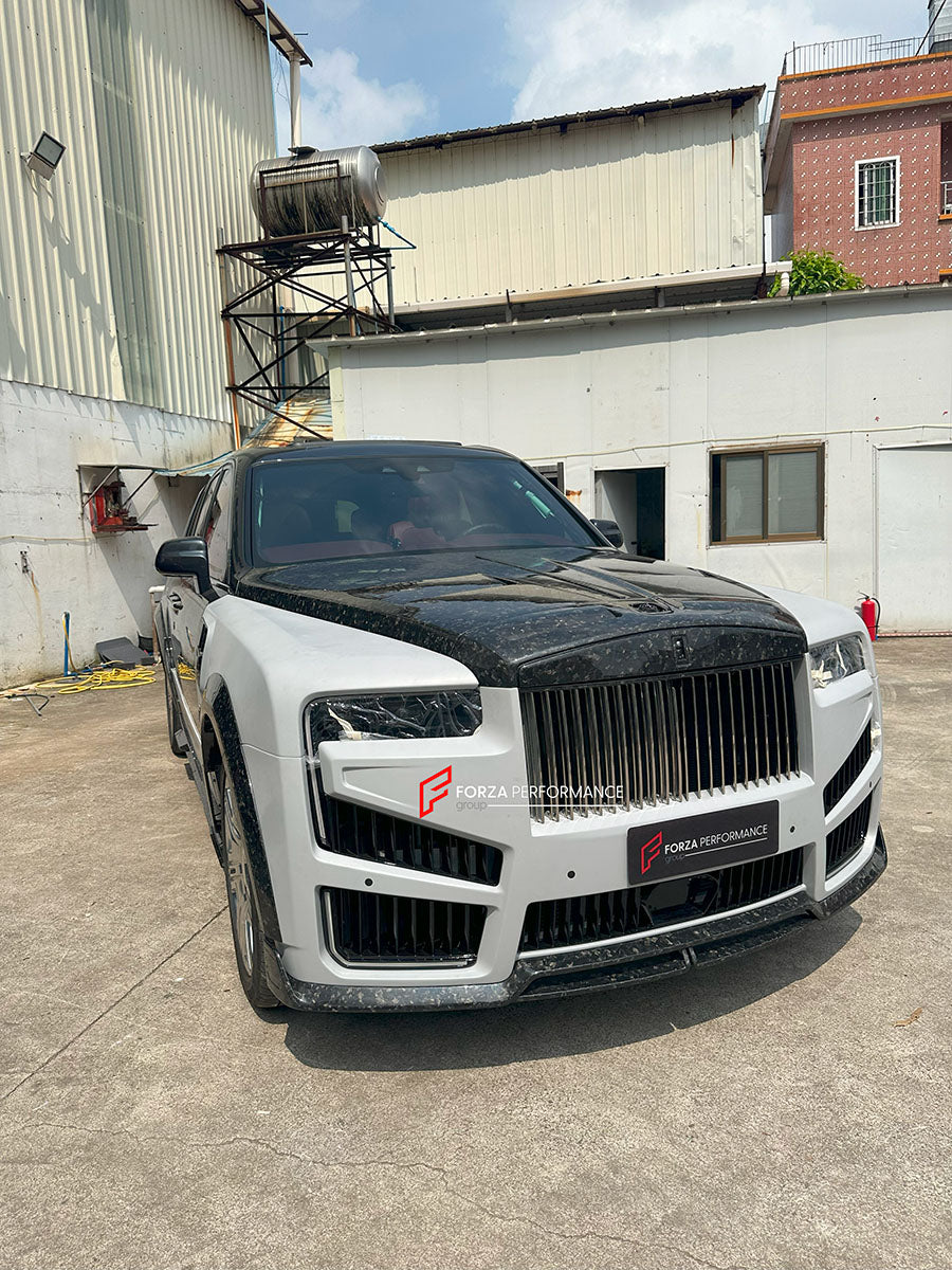 DRY CARBON CONVERSION BODY KIT for ROLLS-ROYCE CULLINAN SERIES 1 2018 - 2025 upgrade to SERIES 2 FACELIFT



Set includes:

Front Lip
Front Bumper
Front Bumper Meshes

Headlights
Front Grille Frame
Hood / Bonnet
Front Fenders
Fenders Flares
Door Covers
Side Skirts
Roof Spoiler
D-Pillar Panel
Rear Trunk Spoiler
Rear Panel
Rear Bumper
Rear Diffuser
Exhaust Tips
Material: Dry Carbon
