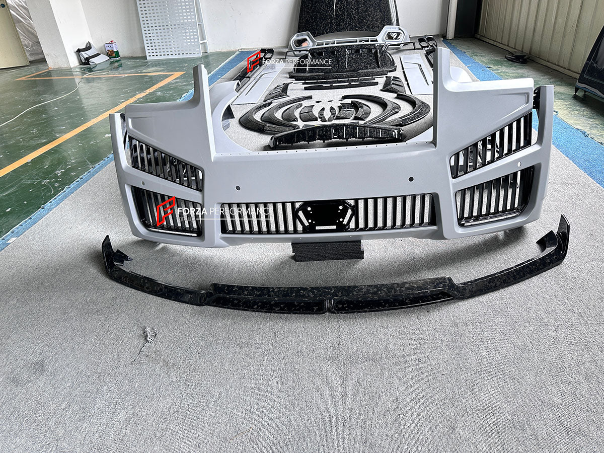 DRY CARBON CONVERSION BODY KIT for ROLLS-ROYCE CULLINAN SERIES 1 2018 - 2025 upgrade to SERIES 2 FACELIFT



Set includes:

Front Lip
Front Bumper
Front Bumper Meshes

Headlights
Front Grille Frame
Hood / Bonnet
Front Fenders
Fenders Flares
Door Covers
Side Skirts
Roof Spoiler
D-Pillar Panel
Rear Trunk Spoiler
Rear Panel
Rear Bumper
Rear Diffuser
Exhaust Tips
Material: Dry Carbon