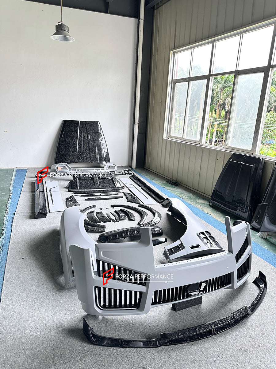 DRY CARBON CONVERSION BODY KIT for ROLLS-ROYCE CULLINAN SERIES 1 2018 - 2025 upgrade to SERIES 2 FACELIFT



Set includes:

Front Lip
Front Bumper
Front Bumper Meshes

Headlights
Front Grille Frame
Hood / Bonnet
Front Fenders
Fenders Flares
Door Covers
Side Skirts
Roof Spoiler
D-Pillar Panel
Rear Trunk Spoiler
Rear Panel
Rear Bumper
Rear Diffuser
Exhaust Tips
Material: Dry Carbon
