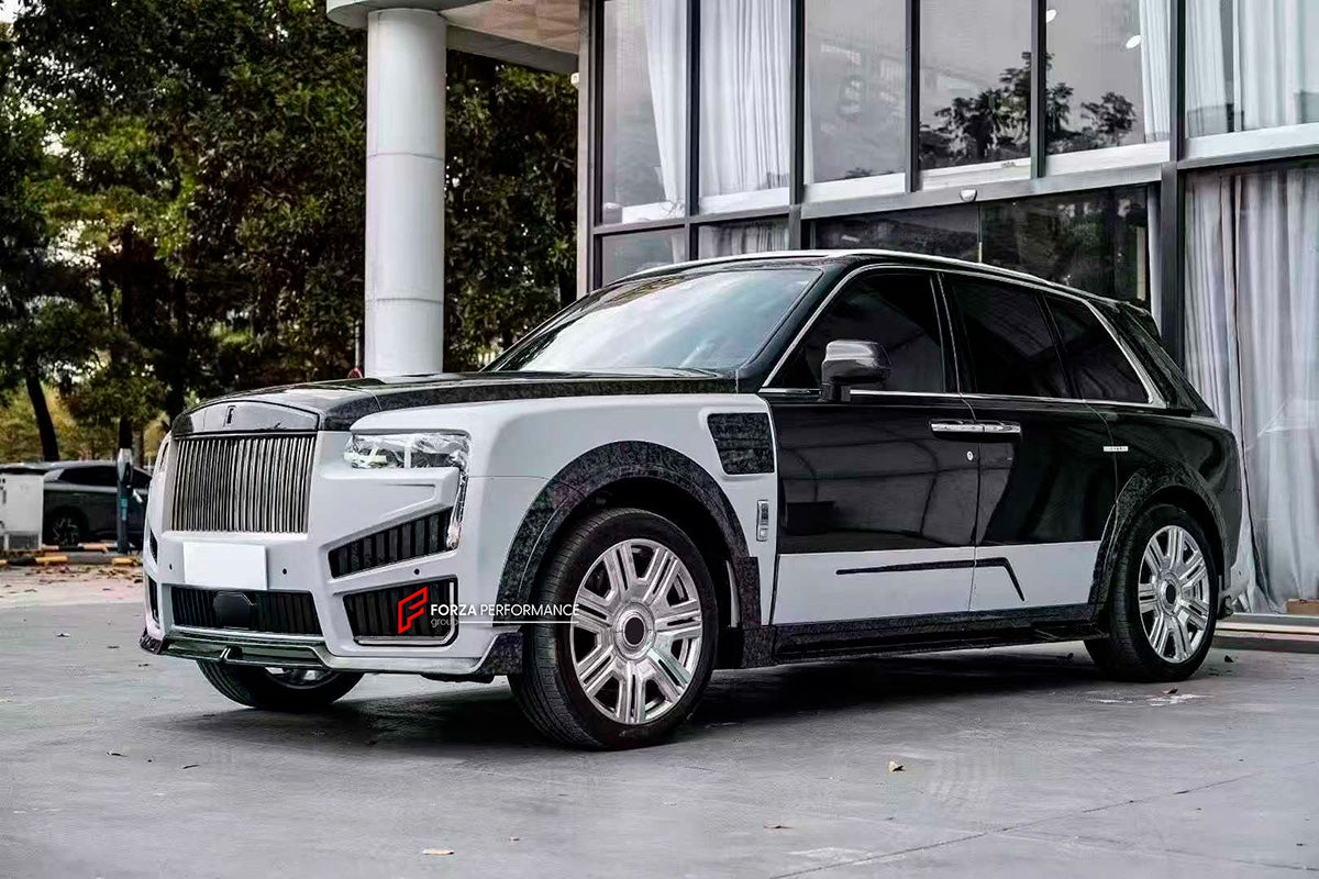 DRY CARBON CONVERSION BODY KIT for ROLLS-ROYCE CULLINAN SERIES 1 2018 - 2025 upgrade to SERIES 2 FACELIFT



Set includes:

Front Lip
Front Bumper
Front Bumper Meshes

Headlights
Front Grille Frame
Hood / Bonnet
Front Fenders
Fenders Flares
Door Covers
Side Skirts
Roof Spoiler
D-Pillar Panel
Rear Trunk Spoiler
Rear Panel
Rear Bumper
Rear Diffuser
Exhaust Tips
Material: Dry Carbon


Why “Contact Us for Pricing”?