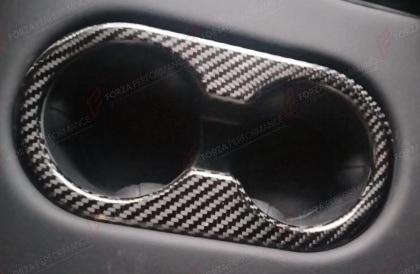 DRY CARBON CUP HOLDER COVER for TESLA MODEL 3 HIGHLAND 2024+