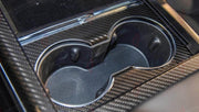 DRY CARBON CUP HOLDER COVER for TESLA MODEL S 2021+
Set includes:

Cup Holder Cover
Material: Dry Carbon

NOTE: Add-on type - installs over the original part. Professional installation is required.