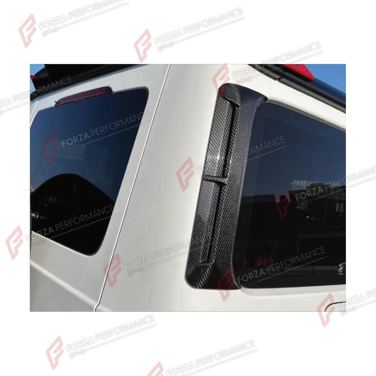 DRY CARBON D-PILLAR AIR VENTS for MERCEDES-BENZ G-CLASS W464 2019 - 2024 FORZA PERFORMANCE custom fit LM Style

Set includes:
D-Pillar Air Vents

Material: Dry Carbon

NOTE: Professional installation is required.