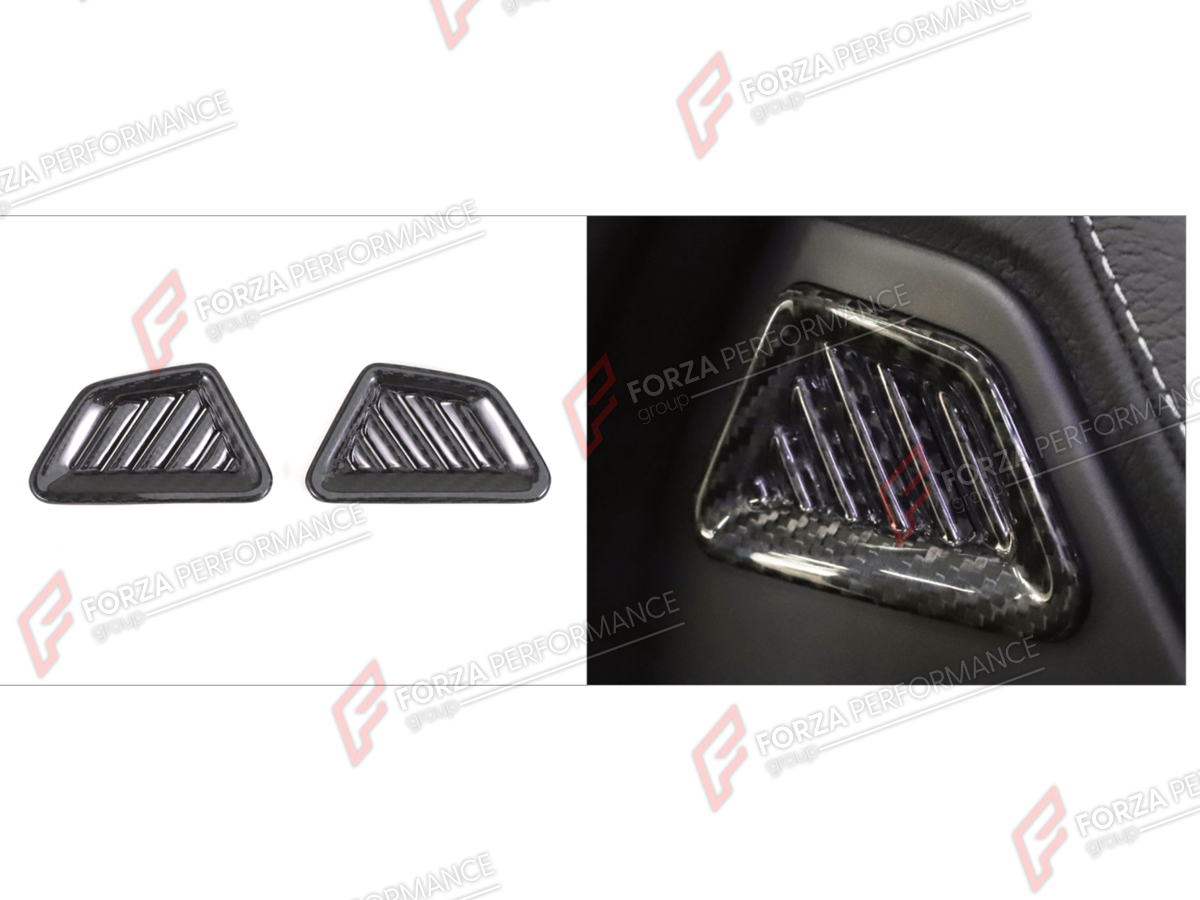 DRY CARBON DASHBOARD SIDE AIR VENT COVER for MERCEDES-BENZ G-CLASS W464 G63 G350 G350D G400D G500 G550 2019 - 2024 FORZA PERFORMANCE custom fit B11 Style

Set includes:
Dashboard Side Air Vent Cover

Material: Dry Carbon

NOTE: Professional installation is required.