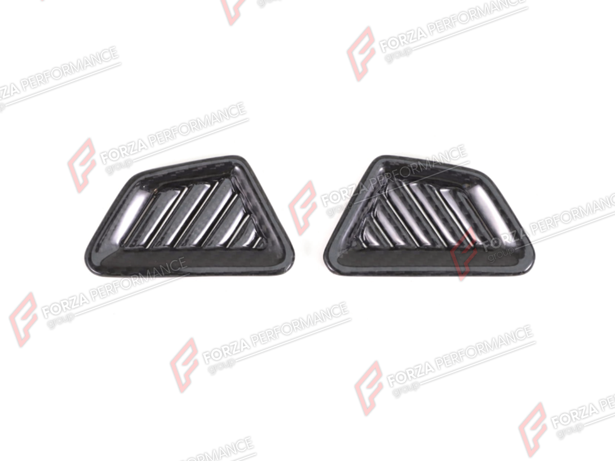 DRY CARBON DASHBOARD SIDE AIR VENTS COVERS for MERCEDES-BENZ G-CLASS W464 G63 G350 G350D G400D G500 G550 2019 - 2024 FORZA PERFORMANCE custom fit B11 Style
Set includes:

Dashboard Side Air Vents Covers
Material: Dry Carbon

NOTE: Professional installation is required.