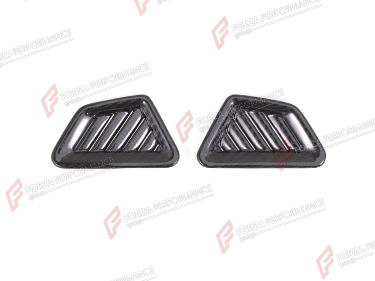 DRY CARBON DASHBOARD SIDE AIR VENTS COVERS for MERCEDES-BENZ G-CLASS W465 G63 G450D G500 G550 2025+ FORZA PERFORMANCE custom fit B11 Style

Set includes:
Dashboard Side Air Vents Covers

Material: Dry Carbon

NOTE: Professional installation is required.