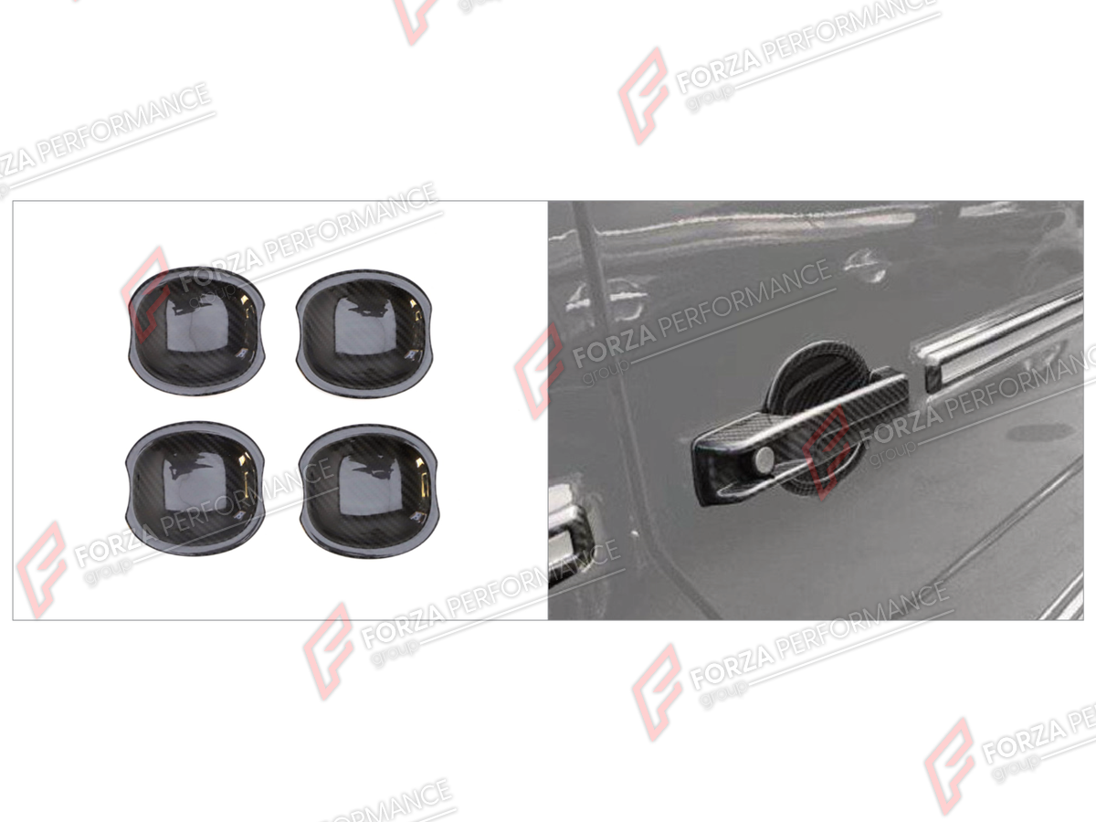 DRY CARBON DOOR HANDLE BOWL COVERS for MERCEDES-BENZ G-CLASS W464 2019 - 2024

Set includes:
Door Handle Bowl Covers

Material: Dry Carbon

NOTE: Professional installation is required.
