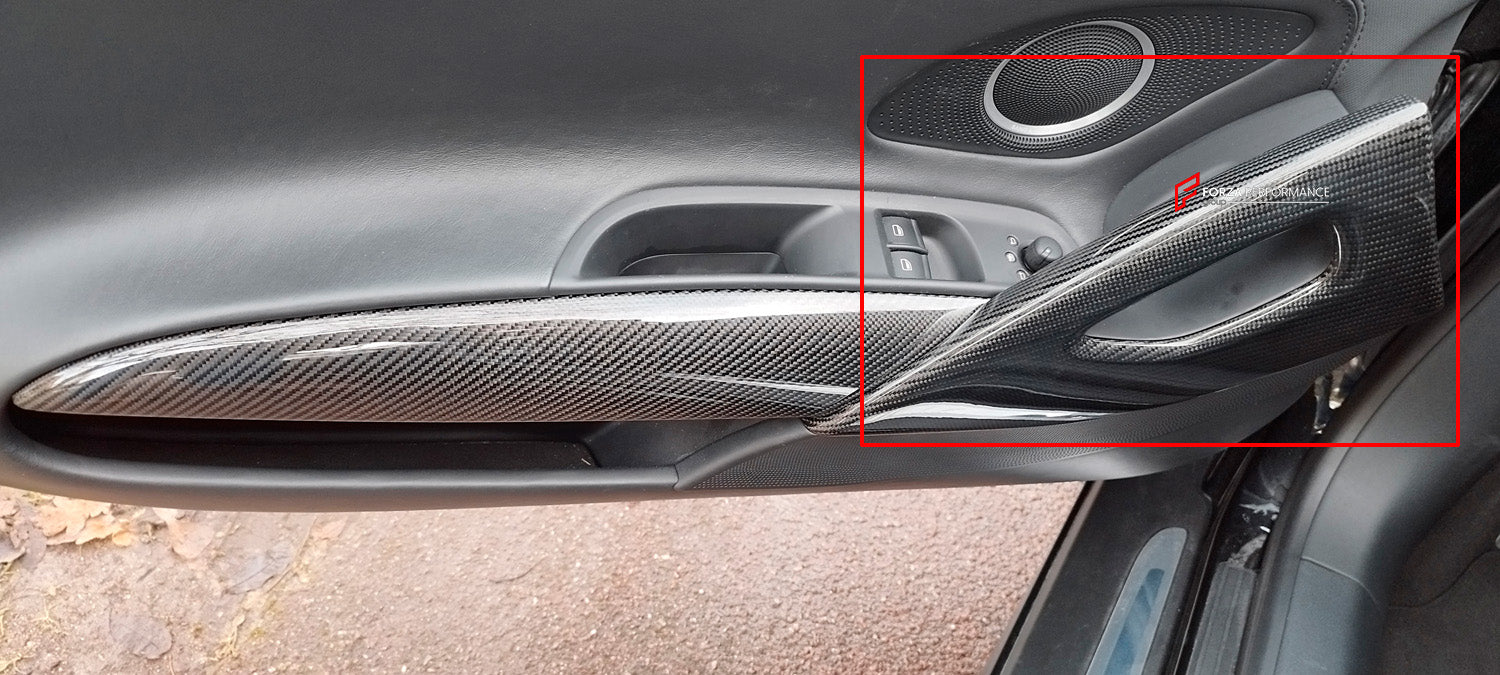 CARBON FIBER DOOR HANDLE COVER for AUDI R8 V8 V10 2007 - 2012