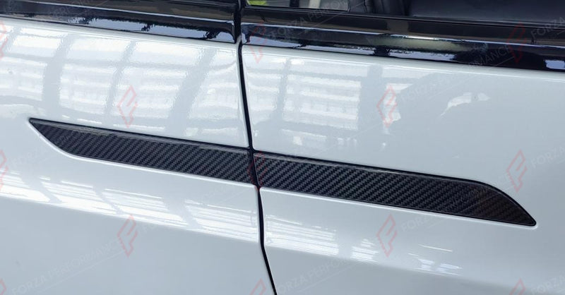 DRY CARBON DOOR HANDLE COVERS 4 PCS for TESLA MODEL X 2016 - 2023