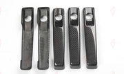 DRY CARBON DOOR HANDLE COVERS 5 PCS for MERCEDES BENZ G CLASS W463A W464 2019+
Set includes:

Door Handle Covers (5 pcs/set)
Material: Dry Carbon

NOTE: Professional installation is required.