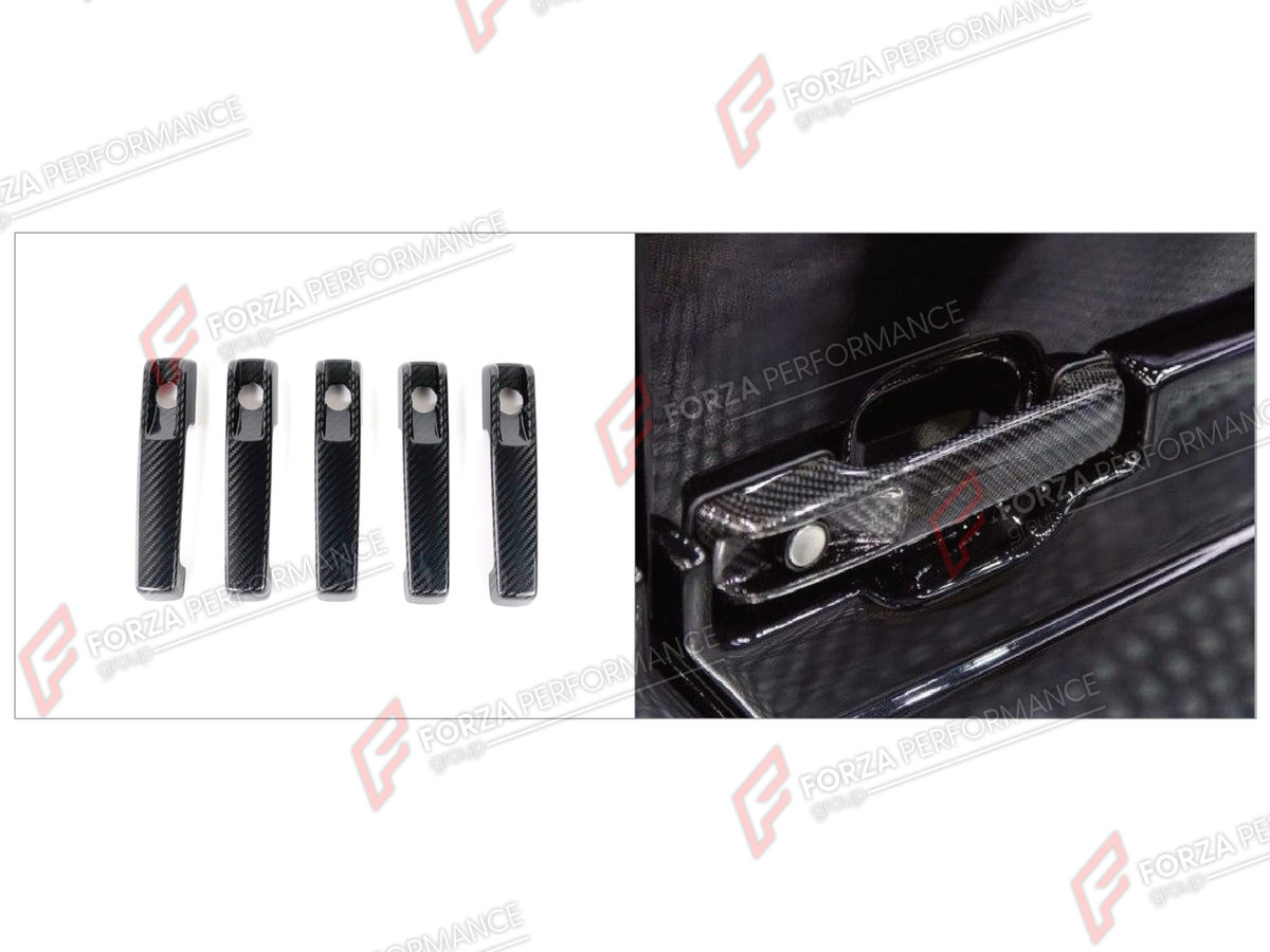 DRY CARBON DOOR HANDLE COVERS for MERCEDES-BENZ G-CLASS W463 2008 - 2018

Set includes:
Door Handle Covers

Material: Dry Carbon

NOTE: Professional installation is required.