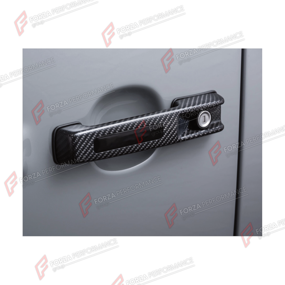 DRY CARBON DOOR HANDLE COVERS for MERCEDES-BENZ G-CLASS W464 2019 - 2024 FORZA PERFORMANCE custom fit Grooved

Set includes:
Door Handle Covers

Material: Dry Carbon

NOTE: Professional installation is required.