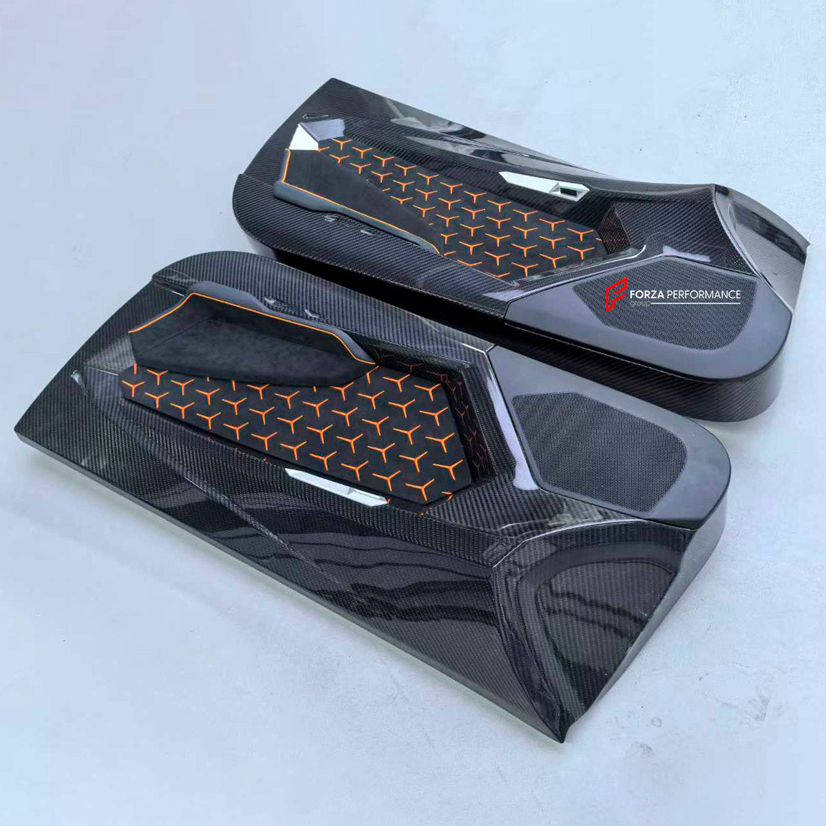 DRY CARBON DOOR PANELS for LAMBORGHINI AVENTADOR LP700 LP700-4 LP720 LP740 LP750 LP770 SVJ S ROADSTER

Set includes:

Door Panels
Door Handles
Material: Dry Carbon

NOTE: Professional installation is required.