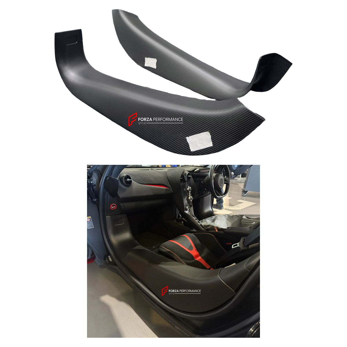 DRY CARBON DOOR SILLS for MCLAREN 720S COUPE 2017 - 2023

Set includes:
Door Sills

Material: Dry Carbon

NOTE: Professional installation is required.