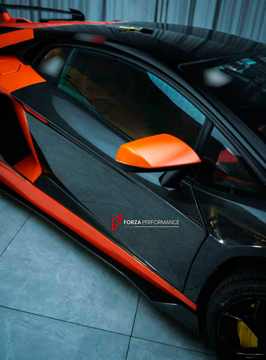 DRY CARBON Doors for Lamborghini Aventador LP700 LP720 LP750 2011 - 2022
Set includes:

Doors
Material: Dry Carbon

NOTE: Professional installation is required.