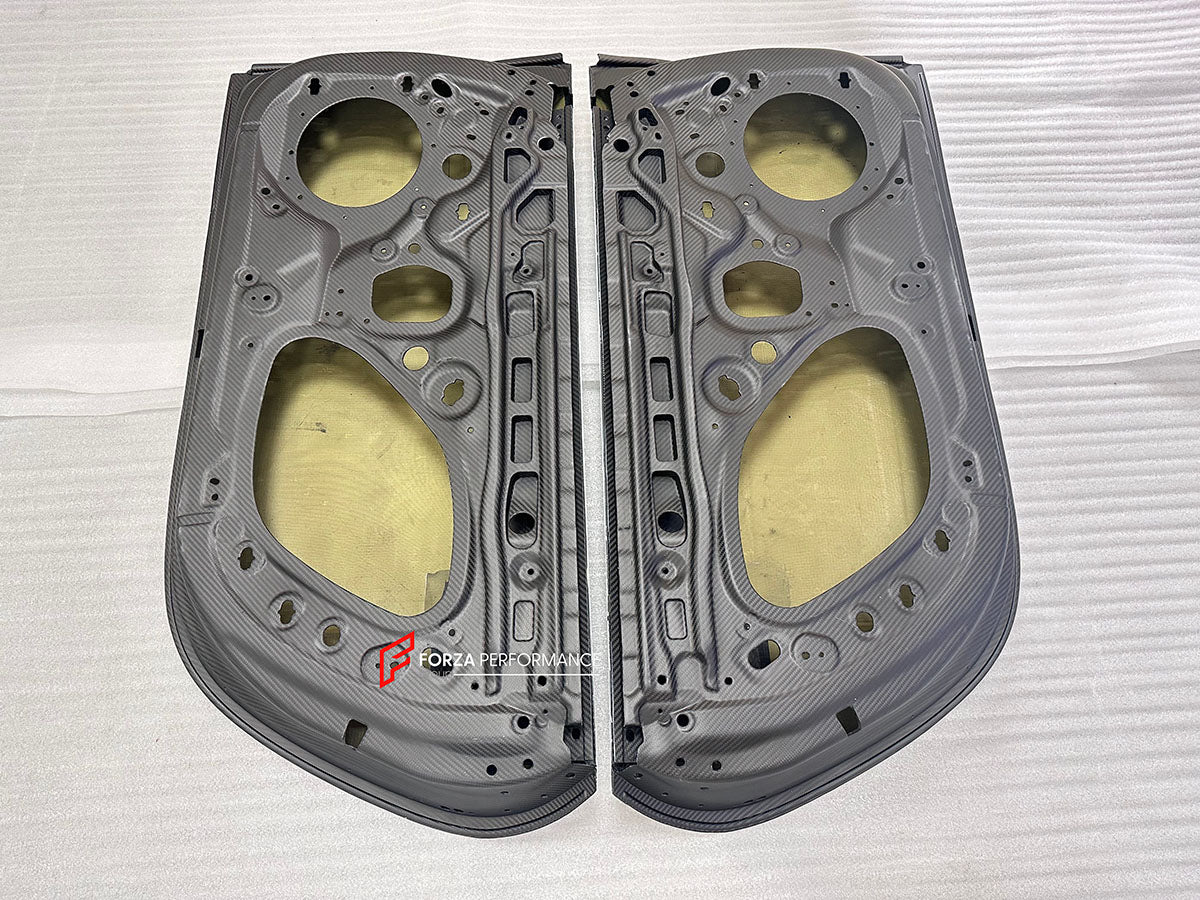 DRY CARBON DOORS for PORSCHE 911 992 CARRERA S GTS TURBO GT3

Set includes:

Left Door
Right Door

Material: Dry Carbon Fiber

NOTE: Professional installation is required