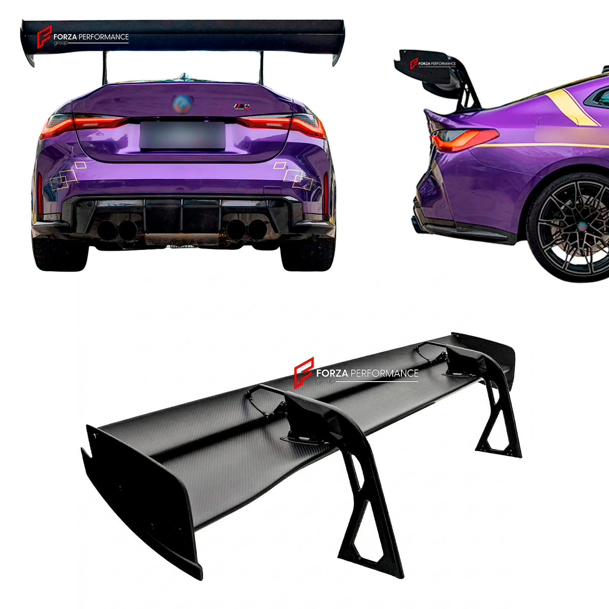 DRY CARBON DRS SPOILER WING for BMW M3 G80 2021+ M4 G82 2021+ FORZA PERFORMANCE Drag Reduction System spoiler