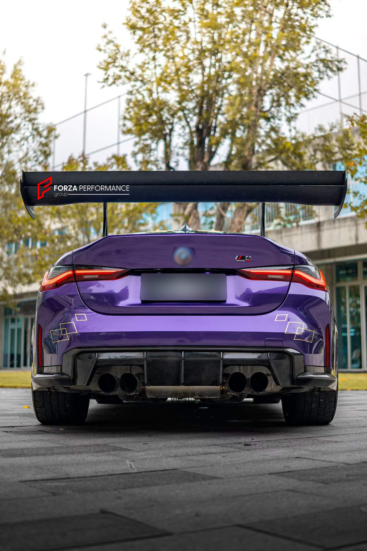 DRY CARBON DRS SPOILER WING for BMW M3 G80 2021+ M4 G82 2021+ FORZA PERFORMANCE Drag Reduction System spoiler