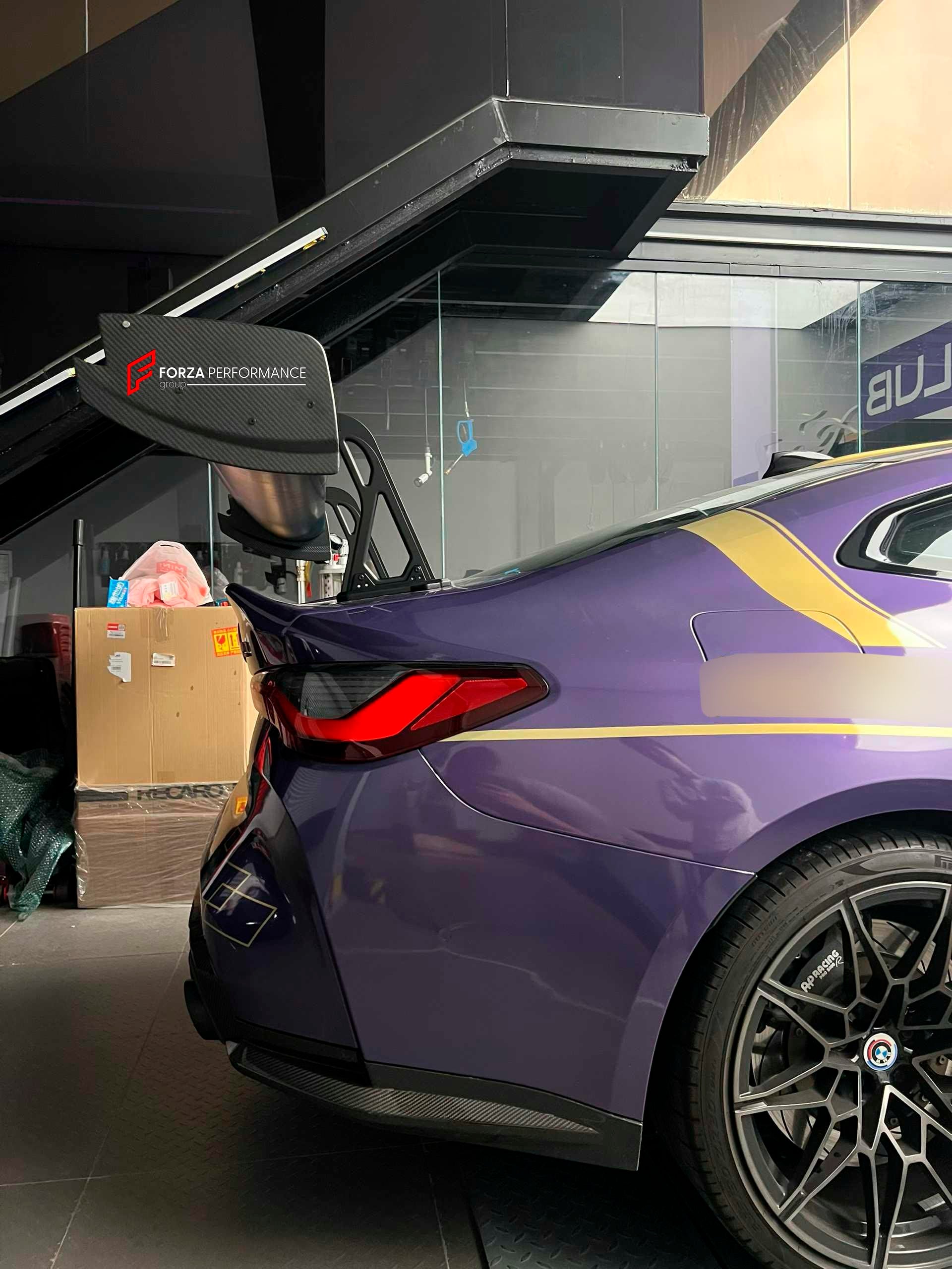 DRY CARBON DRS SPOILER WING for BMW M3 G80 2021+ M4 G82 2021+ FORZA PERFORMANCE Drag Reduction System spoiler