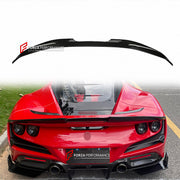 DRY CARBON DUCKTAIL SPOILER for FERRARI F8 TRIBUTO SPIDER 2019 - 2022 FORZA PERFORMANCE custom fit Mansory Style

Set includes:
Ducktail Spoiler

Material: Dry Carbon

NOTE: Professional installation is required.