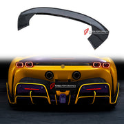 DRY CARBON DUCKTAIL SPOILER for FERRARI SF90 STRADALE SPIDER 2019+ FORZA PERFORMANCE custom fit Mansory Style

Set includes:
Ducktail Spoiler

Material: Dry Carbon

NOTE: Professional installation is required.
