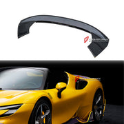 DRY CARBON DUCKTAIL SPOILER for FERRARI SF90 STRADALE SPIDER 2019+ FORZA PERFORMANCE custom fit Mansory Style

Set includes:
Ducktail Spoiler

Material: Dry Carbon

NOTE: Professional installation is required.