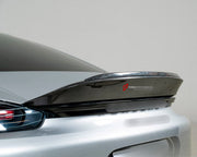 DRY CARBON DUCKTAIL SPOILER for PORSCHE 718 982 SPYDER CAYMAN BOXSTER 2016 - 2025 custom fit RS
Set includes:

Ducktail Spoiler
Material: Dry Carbon

NOTE: Professional installation is required.