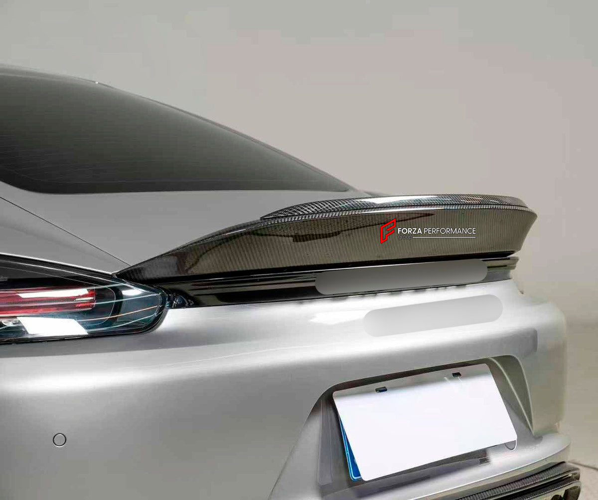 DRY CARBON DUCKTAIL SPOILER for PORSCHE 718 982 SPYDER CAYMAN BOXSTER 2016 - 2025 custom fit RS
Set includes:

Ducktail Spoiler
Material: Dry Carbon

NOTE: Professional installation is required.