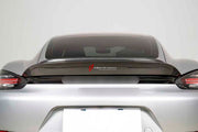 DRY CARBON DUCKTAIL SPOILER for PORSCHE 718 982 SPYDER CAYMAN BOXSTER 2016 - 2025 custom fit RS
Set includes:

Ducktail Spoiler
Material: Dry Carbon

NOTE: Professional installation is required.