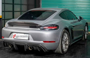 DRY CARBON DUCKTAIL SPOILER for PORSCHE 718 982 SPYDER CAYMAN BOXSTER 2016 - 2025 custom fit RS
Set includes:

Ducktail Spoiler
Material: Dry Carbon

NOTE: Professional installation is required.