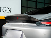 DRY CARBON DUCKTAIL SPOILER for PORSCHE 718 982 SPYDER CAYMAN BOXSTER 2016 - 2025 custom fit RS
Set includes:

Ducktail Spoiler
Material: Dry Carbon

NOTE: Professional installation is required.