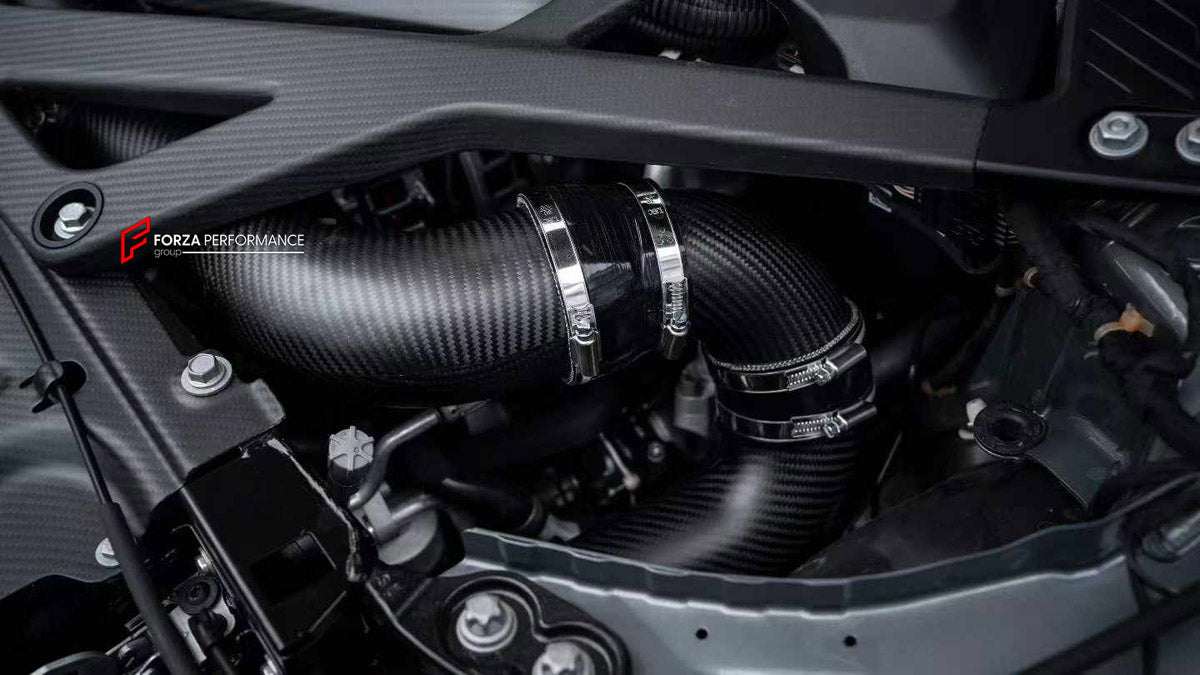 DRY CARBON ENGINE BAY KIT for BMW M3 G80 G81 M4 G82 G83 2020+

Set includes:
Hood Bonnet
Engine Cover
Strut Tower Brace
Engine Bay Trim Covers
Air Intake System

Material: Dry Carbon

NOTE: Professional installation is required.