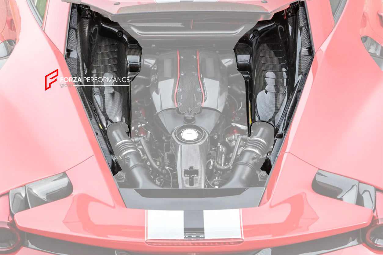 DRY CARBON ENGINE BAY PANELS for FERRARI 488 GTB PISTA 2015 - 2020

Set includes:

Engine Bay

Material: Carbon Fiber

NOTE: Professional installation is required