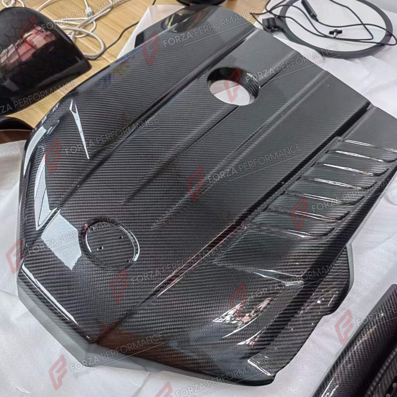 DRY CARBON ENGINE COVER 3.0T for TOYOTA SUPRA A90 A91 2019+