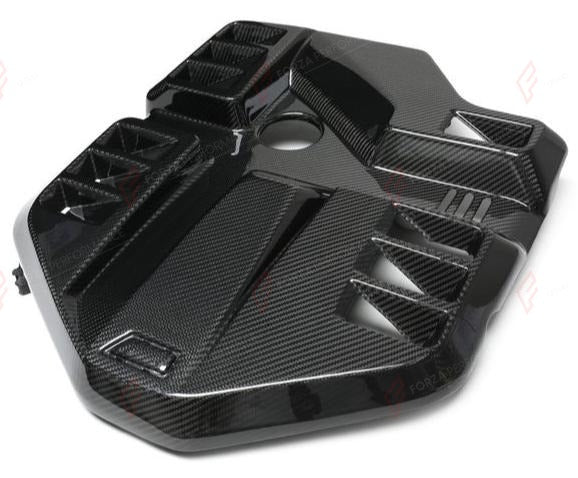 DRY CARBON ENGINE COVER for BMW M3 G80 2021+ EVE Style
Set includes:

Engine Cover
Material: Dry Carbon

NOTE: For G80 M3 only. Professional installation is required.
