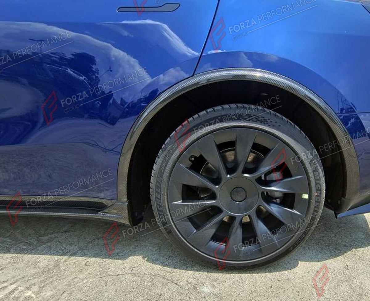 DRY CARBON FENDER FLARES for TESLA MODEL Y 2019 - 2023 FORZA PERFORMANCE Custom Fit
Set includes:

Fender Flares
Material: Dry Carbon

NOTE: Professional installation is required.

Why “Contact Us for Pricing”?
We don’t display fixed prices because our goal is to offer you the most competitive deal possible. Product costs often decrease over time, and by requesting a quote, you’ll receive our most up-to-date price on market.

SECURED PAYMENT METHODS
PayPal (+4.4% fee)
Visa / Mastercard / American Express (t