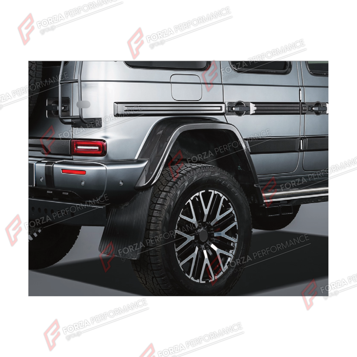 DRY CARBON FENDERS for MERCEDES-BENZ G-CLASS W464 4X4 2019 - 2024

Set includes:
Front Fenders
Rear Fenders

Material: Dry Carbon

NOTE: Professional installation is required.