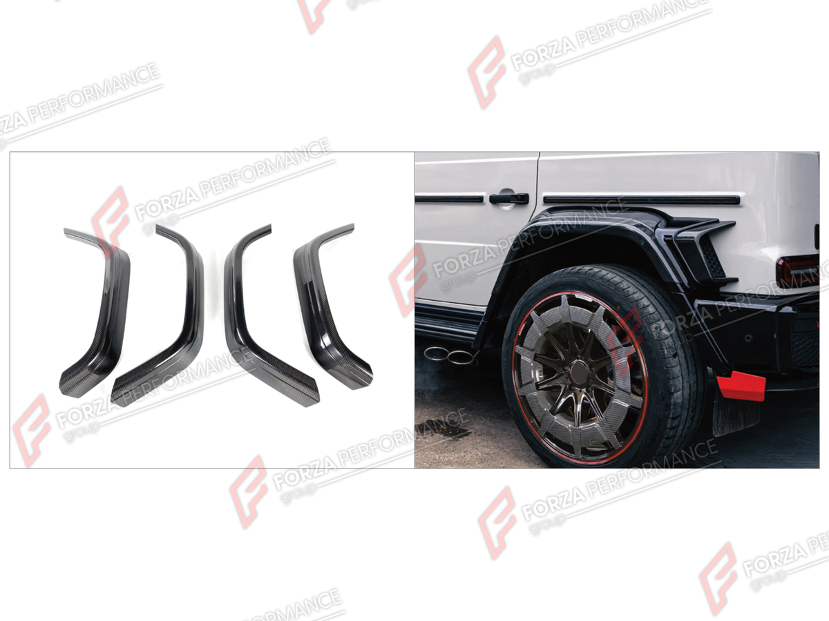 DRY CARBON FENDERS for MERCEDES-BENZ G-CLASS W464 2019 - 2024 FORZA PERFORMANCE custom fit R Style

Set includes:
Front Fenders
Rear Fenders

Material: Dry Carbon

NOTE: Professional installation is required.