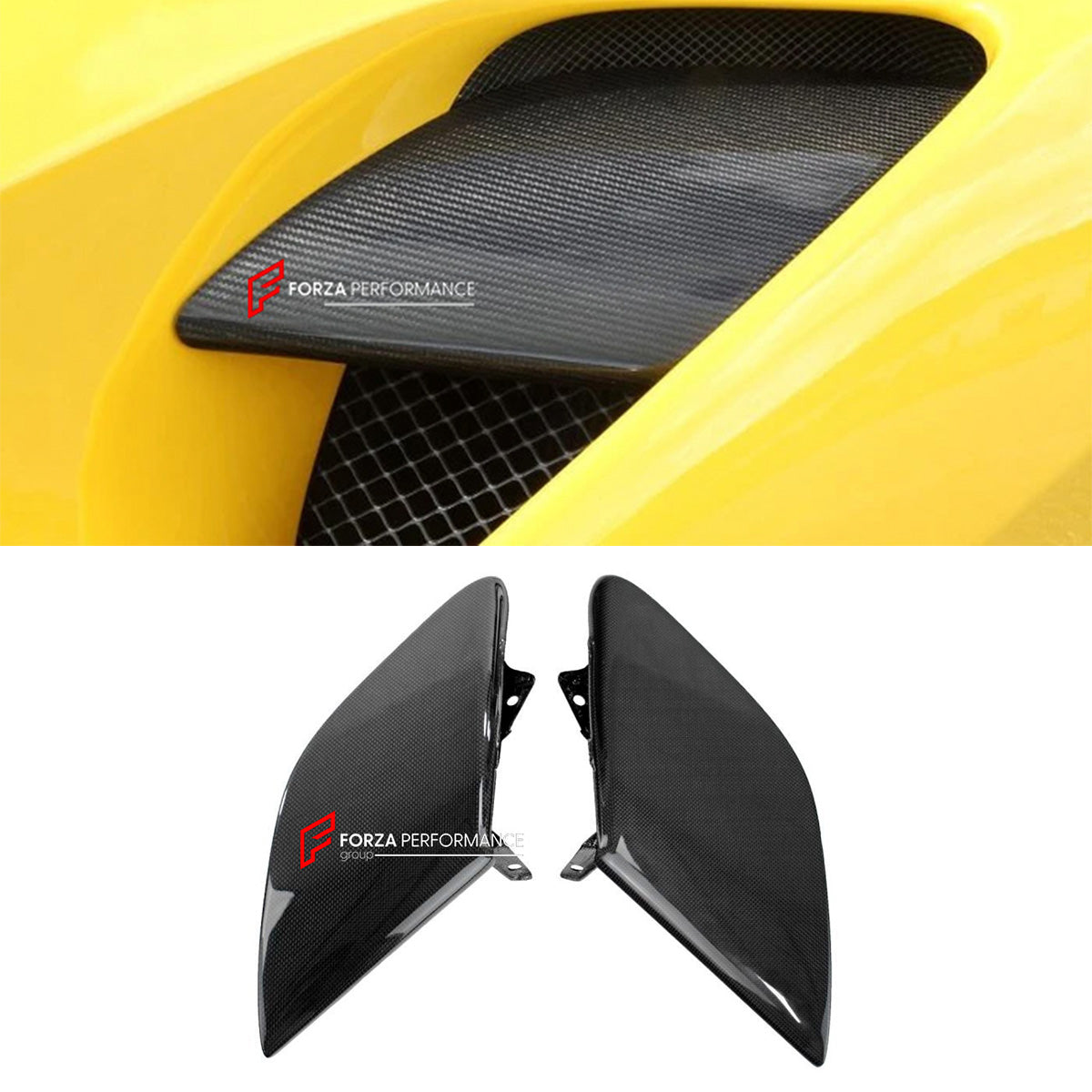 DRY CARBON FIBER AIR INTAKE FLAPS VENTS COVERS for FERRARI 488 GTB SPIDER 2015 - 2020

Set includes:

Air Intake Vents Covers

Material: Carbon Fiber

NOTE: Professional installation is required