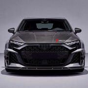 DRY CARBON FIBER BODY KIT for AUDI RS3 8Y FACELIFT 2025+
Set includes:

Front Canards
Front Lip
Hood Bonnet
Rear Canards
Rear Diffuser
Roof Spoiler
Side Mirror Covers
Side Skirts
Material: Dry Carbon

NOTE: Professional installation is required.
