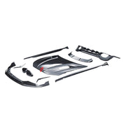 DRY CARBON FIBER BODY KIT for AUDI RS6 C8 2019 - 2023
Set includes:

Front Lip
Front Canards
Hood Bonnet
Side Mirror Covers
Side Skirts
Rear Diffuser
Roof Spoiler
Material: Dry Carbon

NOTE: Professional installation is required.