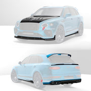 DRY CARBON FIBER BODY KIT for BENTLEY BENTAYGA FACELIFT 2020+ FRONT LIP HOOD BONNET REAR DIFFUSER ROOF SPOILER
Set includes:

Front Lip
Hood Bonnet
Rear Diffuser
Roof Spoiler
Material: Dry Carbon

NOTE: Professional installation is required.