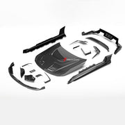 DRY CARBON FIBER BODY KIT for BMW M2 G87 2023+
Set includes:

Front Lip
Front Canards
Front Air Ducts
Hood Bonnet
Side Canards
Side Skirts
Rear Bumper Trims
Rear Canards
Rear Diffuser
Rear Spoiler
Material: Dry Carbon

NOTE: Professional installation is required.